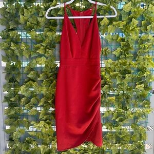 Elegant Red Sleeveless Dress